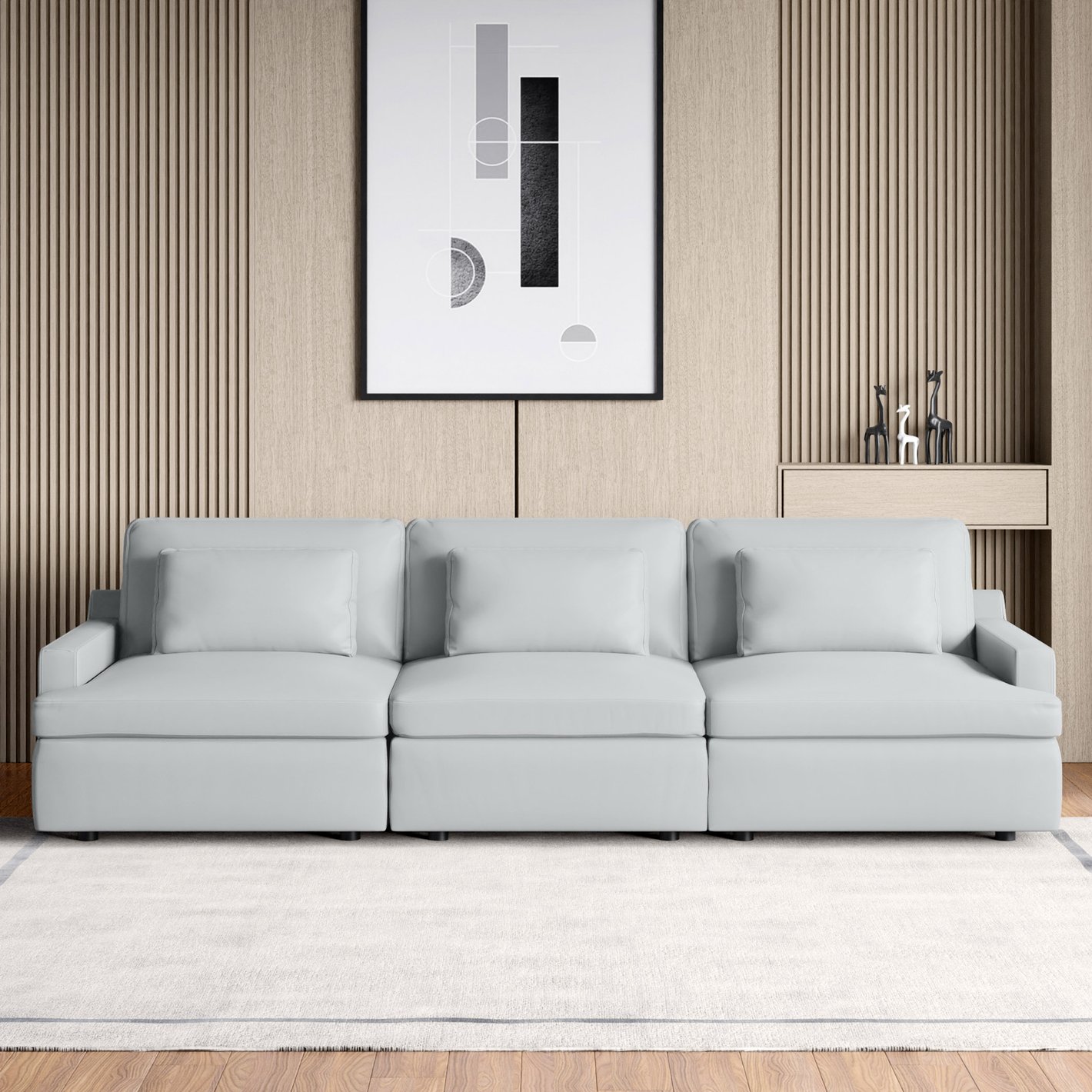 Contemporary Modular Deep-Seating Sofa